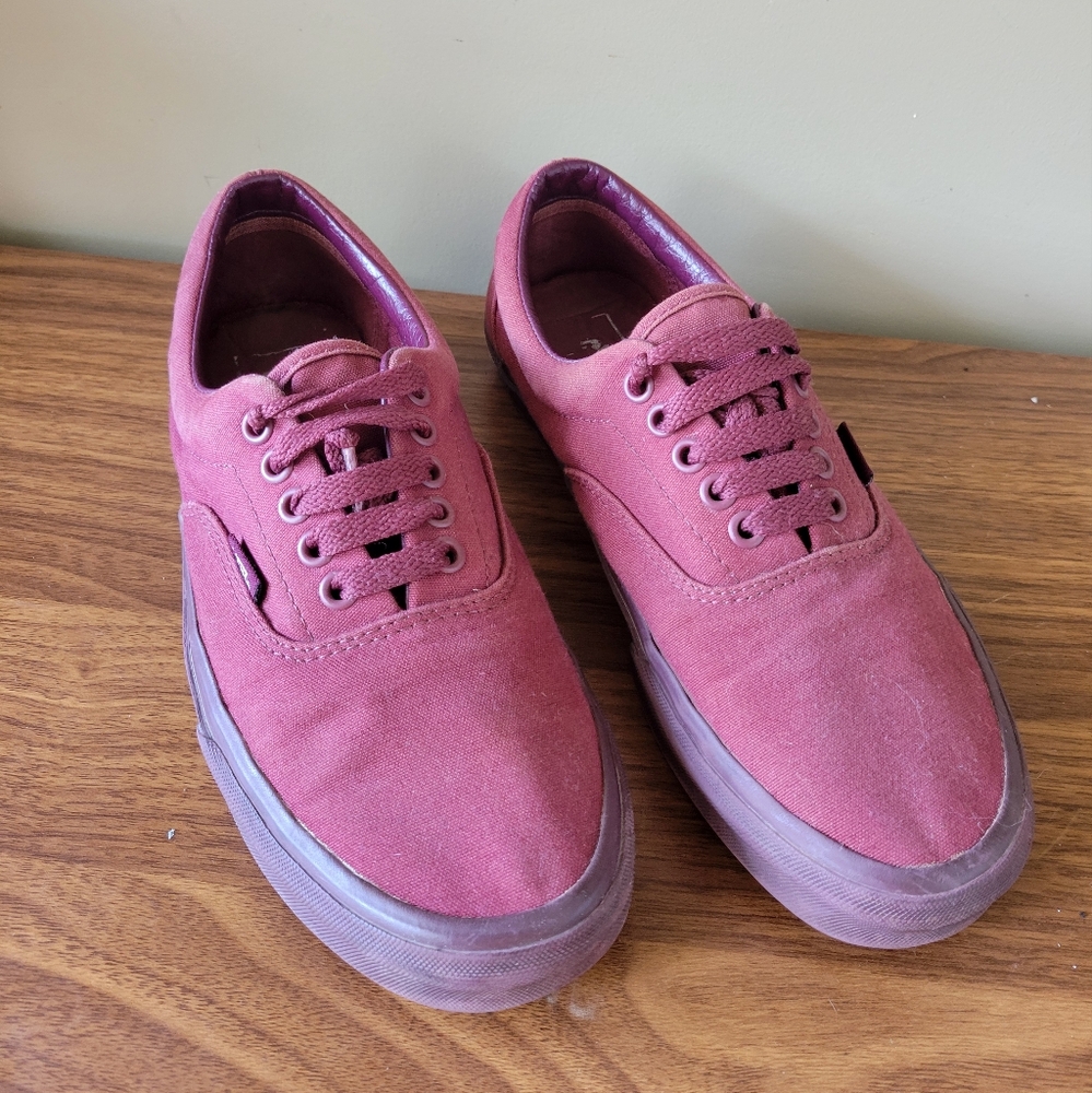 Vans Burgundy Canvas Sneakers
